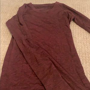 Size 6 maroon Lululemon long sleeve